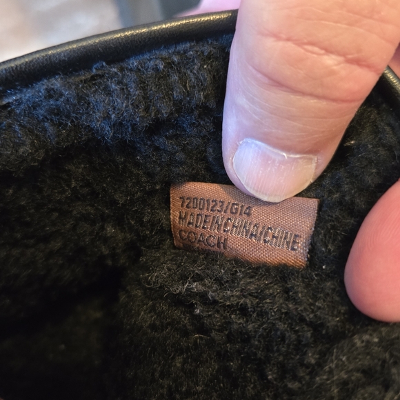 Coach Authentic Harvey Mens 7.5D Black Leather Shearling Lined Ankle Boots - Picture 7 of 15